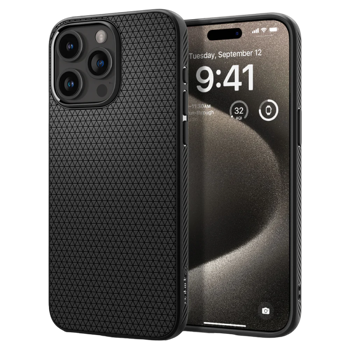 Spigen iPhone 15 Pro Max, Liquid Air, Matte Black 