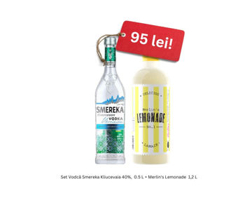 Набор Водка  Smereka Kliucevaia 40%,  0.5 L + Merlin's Lemonade  1,2 L 