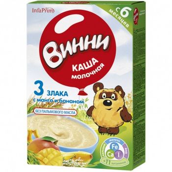 cumpără Винни terci din 3 cereale cu lapte mango și banană, 6+ luni, 200 g în Chișinău 