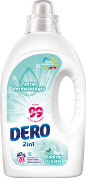 Dero lichid 2in1 Sensitive, 1L, 20 spălări 