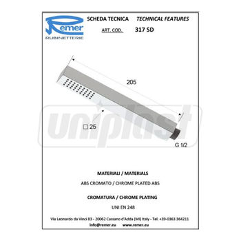 купить Душевая насадка 317SDX  REMER в Кишинёве 