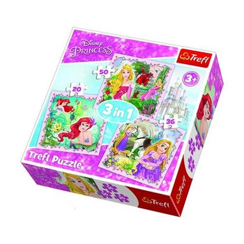 cumpără Trefl Puzzle Rapunzel, Aurora and Ariel 3 in 1 în Chișinău 