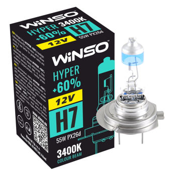 Lampa cu halogen Winso H7 12V 55W PX26d HYPER +60% 712720 