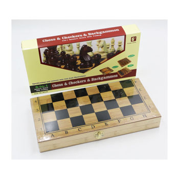 Шахматы + шашки + нарды из дерева 3-в-1 50x25 см 2311-1274 (11034) 