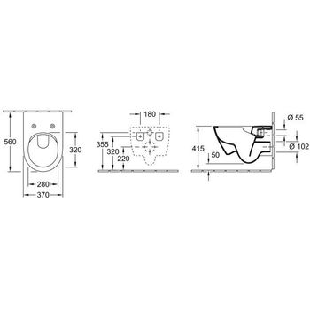 Vas WC suspendat Villeroy&Boch Subway 2.0, DirectFlush, CeramicPlus  cu capac Slim Soft Close 