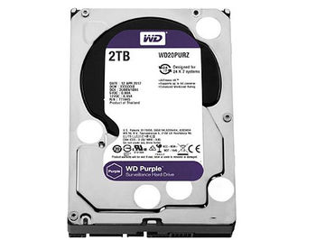 3.5" HDD 2TB Western Digital Purple (Surveillance HDD) WD20PURZ, 5400 rpm, SATA3 6GB/s, 64MB (hard disk intern HDD/внутренний жесткий диск HDD)