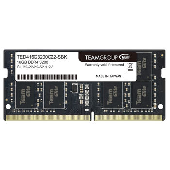Оперативная память 16GB SODIMM DDR4 Team Elite TED416G3200C22-S01 PC4-25600 3200MHz CL22, 1.2V (memorie/память)