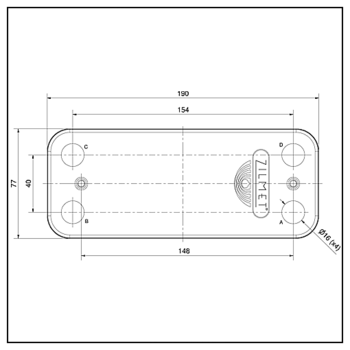 Теплообменник вторичный пластинчатый Zilmet  — Ariston Uno, Biasi, Beretta Super Exclusive, C&M Elexia, Fondital Pictor, Viessmann Vitopend 100 WH1B 