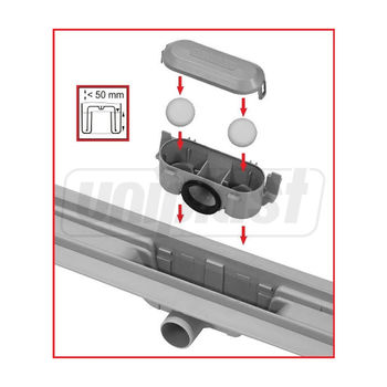 cumpără Rigola Liquid L=750 mm, uscat set APZ8-750  ALCAPLAST (5024) în Chișinău 