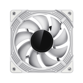 PC Case Fan GAMEMAX FN12A-C8I-W, 120mm, ARGB, 31.21dB, 44.35 CFM, 800-1600RPM, Hydro Bearing, White 
