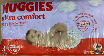 купить Подгузники унисекс Huggies Ultra Comfort Jumbo 3 (4-9 кг), 56 шт в Кишинёве 