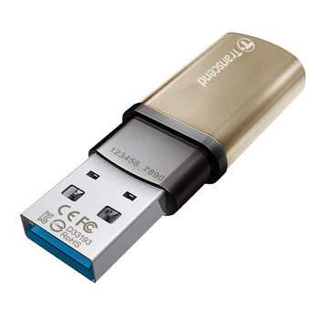 32GB USB3.1 Flash Drive Transcend JetFlash 820, Gold, Metal Case, Luxury Design (R/W:90/25MB/s) (memorie portabila Flash USB/внешний накопитель флеш память USB)