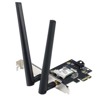 ASUS PCE-AXE5400 Dual Band PCI-E WiFi 6E (802.11ax), 2.4GHz/5GHz/6GHz, IEEE 802.11ax, Bluetooth 5.2, AX 5400 (574Mbps+2402Mbps+2402Mbps) (placa de retea wireless WiFi/сетевая карта WiFi беспроводная)