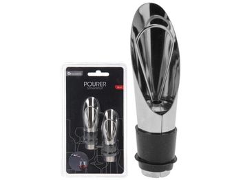 Set dopuri cu dispozitiv pentru turnat vin 2buc, metal 