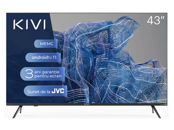 Televizor 43" LED SMART TV KIVI 43U750NB, Real 4K, 3840x2160, Android TV, Black 