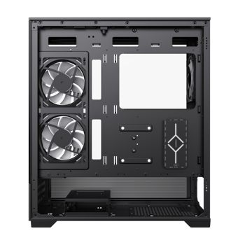 Case ATX GAMEMAX VISTA AB, w/o PSU, 0.6mm, 6x120mm ARGB fans, Dual TG, USB3.0, Type-C, Black 