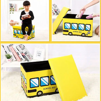 Coș de jucării „School Bus” Yellow 