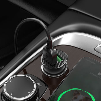 Hoco Z39 Farsighted dual port QC3.0 set(Type-C) Car charger 