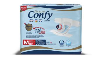 Confy Premium Adult, scutece pentru adulți, MEDIUM ECO2, 20 buc. 