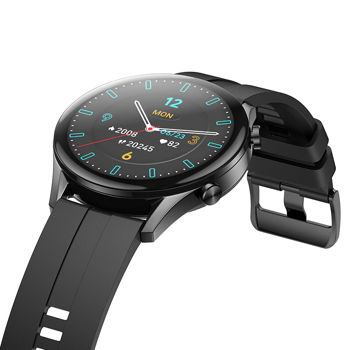 Hoco Y7 Smart Watch [Black] + Încărcător wireless inclus în cutie 