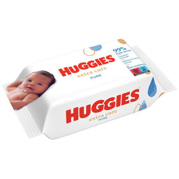 купить Влажные салфетки Huggies Pure Extra Care, 56 шт в Кишинёве 