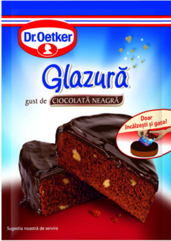 Glazură ciocolată neagră Dr. Oetker Decor, 100g 