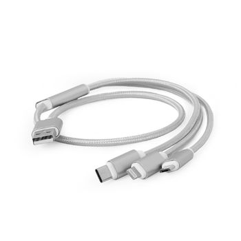 Magnetic cable Type-C to USB 1.0 m, Silver, Cablexpert, CC-USB2-AMUCMM-1M 