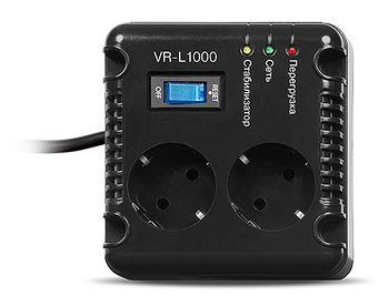 SVEN Automatic Voltage Regulator VR-L1000, 1000VA/320W, Input 184~285V, Output 230V -14/+10%, 1 socket (stabilizator de tensiune/стабилизатор напряжения)
