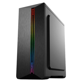 купить Case ATX GAMEMAX Shine, w/o PSU, 1x120mm ARGB fan. ARGB Strip, TG, Dust Filter, USB 3.0, Black в Кишинёве 