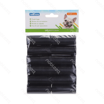 *Nobleza Био-Пакеты (черные) для уборки собачьих экскрементов 1 рул/15 шт. 