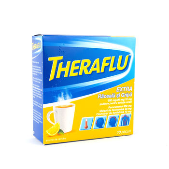 cumpără Theraflu Extra Cold&Flu lamiie pulb.sol.orala 15g N10 în Chișinău 