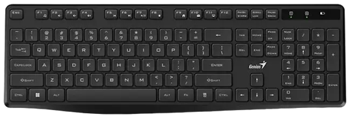 Wireless Keyboard Genius KB-7200, Fn Keys, Chocolate keys, Battery indicator, 2xAAA, Black, USB 