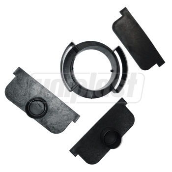 cumpără Set canal H50 100/30 mm (negru): adaptor vertical D.110 (1 buc.) + capac frontal cu racord D. 32 (2 buc.) + capac de exterior (1 buc.)  MUFLESYSTEM în Chișinău 