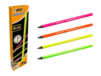 Set creioane simple 12buc BIC FLUO Evolution 