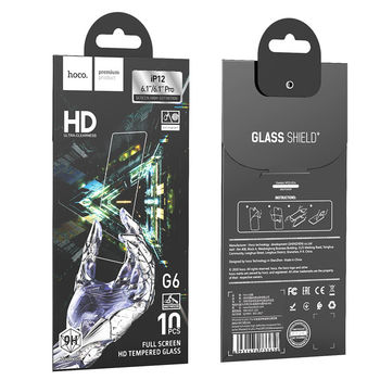 Защитное стекло  Hoco for iPhone 12 / 12 Pro 6.1″ (G6) Instant full screen high-definition 