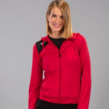 VESTA FEMEI SPIKE II HOODED ROȘU-NEGRU 