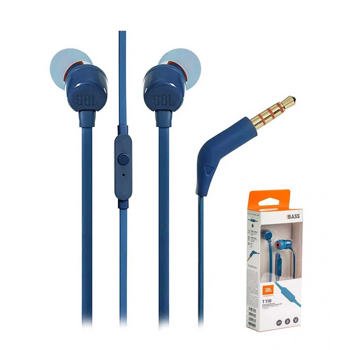 JBL Earphones 3.5mm Tune 110, Blue 