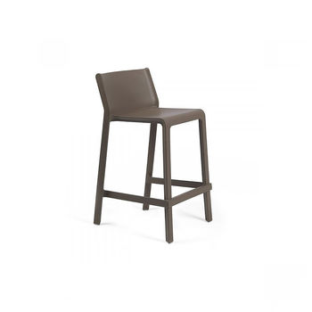 Scaun de semi bar Nardi TRILL STOOL MINI TABACCO 40353.53.000 (Scaun de semi bar pentru gradina exterior terasa)