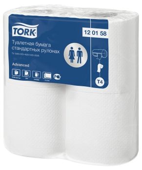 Tork туалетная бумага в стандартных рулонах (T4), 2cл, 4шт x 23m 