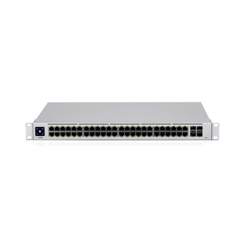 Switch Ubiquiti UnFi Switch 48 (USW-48-POE), 48-Port 802.3at PoE Gigabit Switch with SFP, 4-ports SFP 1G, 32 ports POE+ IEEE 802.3at/af, PoE Output 195W, 1.3" Touchscreen display, Non-Blocking Throughput: 52 Gbps, Switching Capacity: 104 Gbps, Rackmountable
