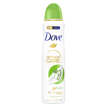 Antiperspirant spray Dove Deo Advanced Care Go Fresh Cucumber&Green Tea Scent 150 ml. 