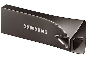 32GB USB Flash Drive Samsung BAR Plus MUF-32BE4/APC, Read 200MB/s, Titan Gray Metal Body, USB 3.1, waterproof, shock-proof, temperature-proof, magnet-proof, and X-ray-proof, (memorie portabila Flash USB/внешний накопитель флеш память USB)