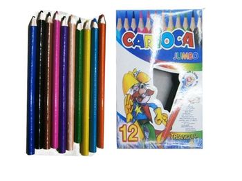 Набор карандашей цветных 12шт "Carioca" Jumbo + точилка 