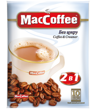 MacCoffee 2в1 без сахара (10пак в упаковке) 