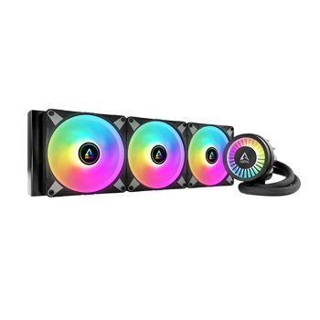 Водяное охлаждение Arctic Liquid Freezer III 420 A-RGB Multi Compatible All-In-One CPU Water Cooler, Intel 1851/1700/1200,115X,2011 AMD AM5/AM4, VRM Fan A-RGB: 400–2500rpm, Pump: 800–2800rpm, 3x140mm A-RGB Fan 200–1900rpm, Airflow 69.90 cfm/117.06 m3/h, FDB, ACFRE00145A