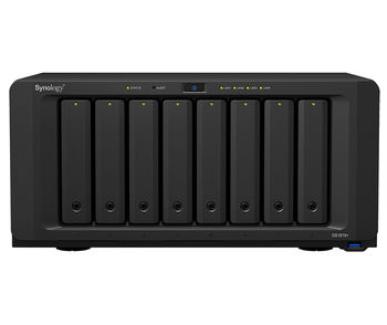 SYNOLOGY "DS1819+", 8-bay, Intel Atom 4-core 2.1GHz, 4Gb*1+1Slot, 4x1GbE, PCIe 
