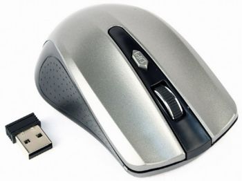 купить Wireless Mouse Gembird MUSW-4B-04-BG Optical 800-1600 dpi 4 buttons, Ambidextrous, 2xAAA, Black/Grey в Кишинёве 