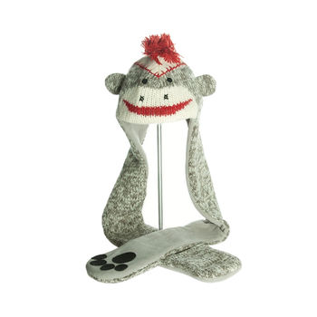 купить Шапка-шарф взрослая Knitwits Sock Monkey Scarf Hat, А4302 в Кишинёве 