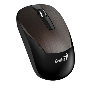 Wireless Mouse Genius ECO-8015, Optical, 800-1600 dpi, 3 buttons, Ambidextrous, Rechar., Chocolate 