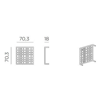 Sistem modular de separatoare Nardi SIPARIO MODULO BASALTO 40381.25.000 (Separatoare modulare pentru grădină / terasă / bar)